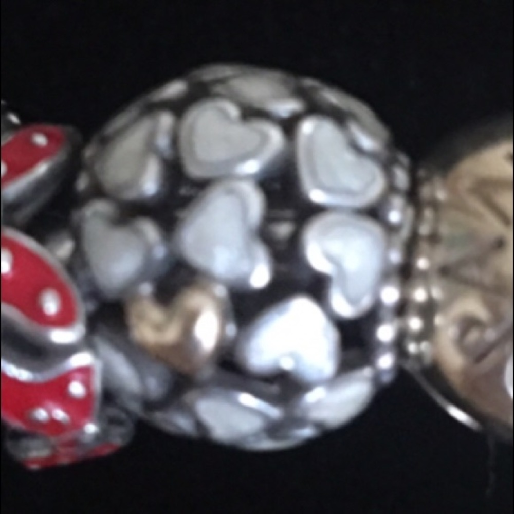 Auth Pandora Gold Abundance Love Heart Charm
